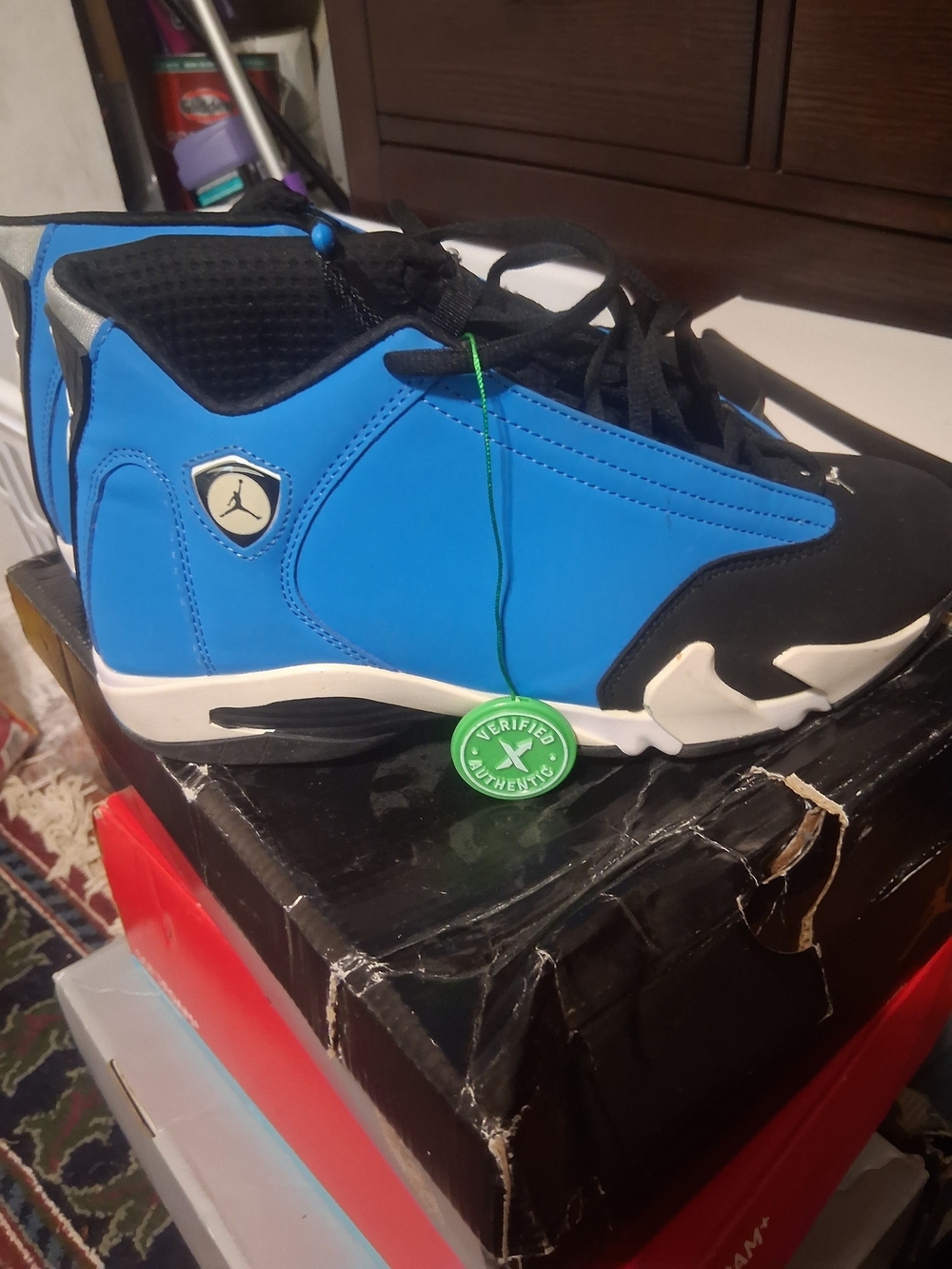 Jordan Men’s Mid-Top Sneakers Blue Black White